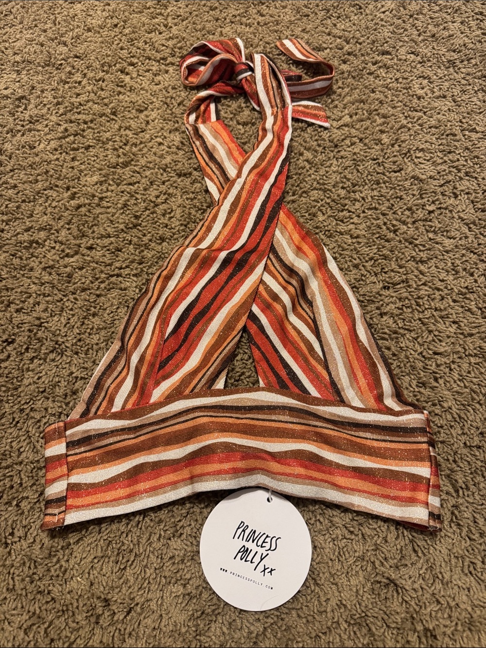 NWT Princess Polly Luci Halter Top Multicolor